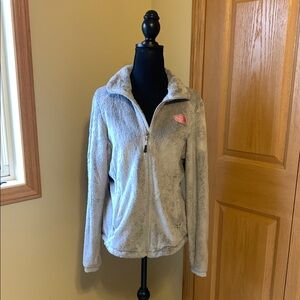 The North Face Gray Teddy Jacket Soft Zip-Up